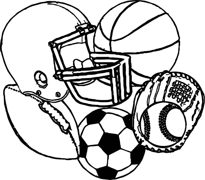 Coloring book pages sports