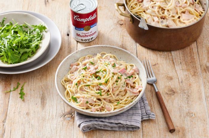 Campbell mushroom soup spaghetti recipe