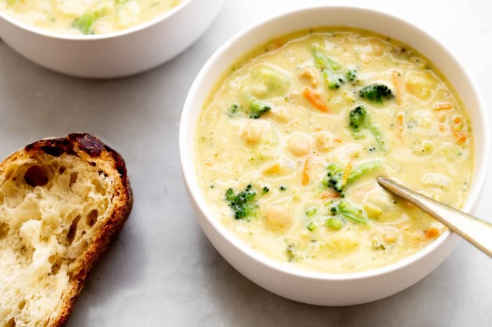 Cauliflower and broccoli cheese soup recipe