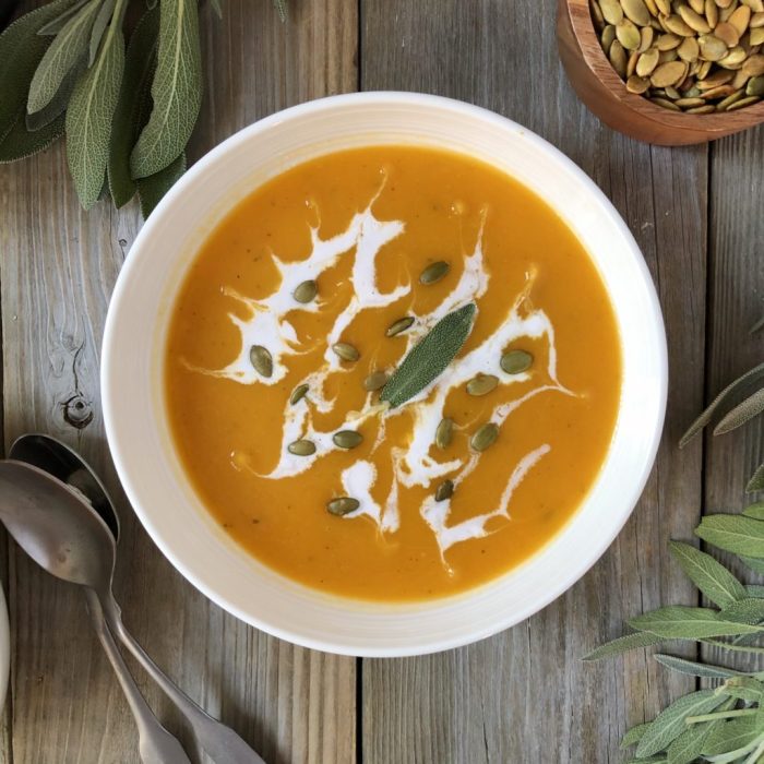 Butternut squash and coconut milk soup recipe